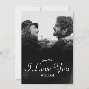 Aangepaste koppel foto gelukkige valentijnsdag feestdagenkaart