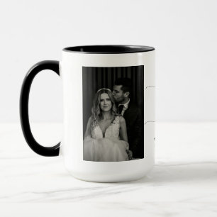 aangepaste koppel foto met mr en mrs tekst mok