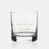 Aangepaste koppels Naam Keepsake 50ste Jubileum Gi Whisky Glas (Achterkant)