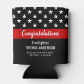 Aangepaste korting voor brandweerlieden Thin Red L Blikjeskoeler (Achterkant)