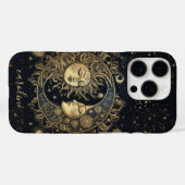 Aangepaste Kosmische Celestial Goud Zwarte Zon Maa Case-Mate iPhone Case (Achterkant (horizontaal))