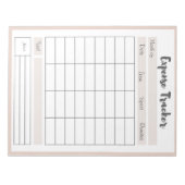 Aangepaste kostentrackers notitieblok (Voorkant)