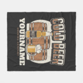 Aangepaste koude bieren, eik en brei fleece deken (Voorkant (Horizontaal))