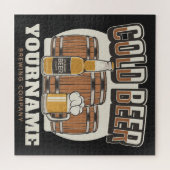 Aangepaste koude bieren, eik en brei legpuzzel (Horizontaal)