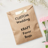 Aangepaste KRAFT-document Favor Bag Bedankzakje (Gezegeld)