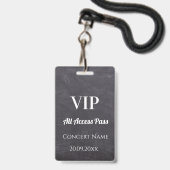 Aangepaste krijtbord Naam Datum VIP-toegangskaart Badge (Voorzijde met lanyard)