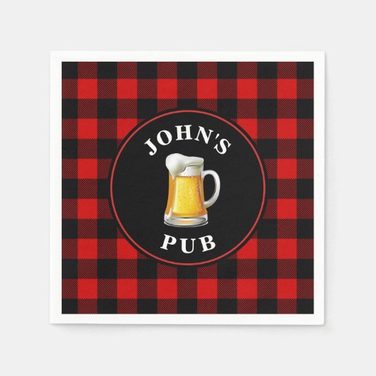 Aangepaste kroeg teken met Jouw naam Servet (Voorkant)