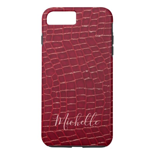 Aangepaste krokodil Afdruktelefoontas rood Case-Mate iPhone Case (Achterkant)