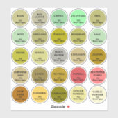 Aangepaste Kruid en Spice pot etiketten kleur geco Sticker (Vel)
