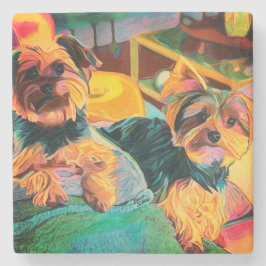 Aangepaste kunst marmeren Onderzetter met Schattig