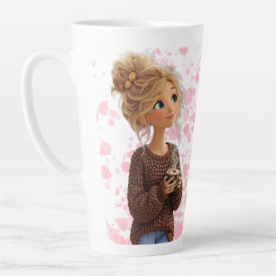 Aangepaste kunst voor het beste moment van je leve latte mok