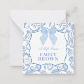 Aangepaste Kust Grootmoeder Blauw Gift behuizing Notitiekaartje (Voorkant)