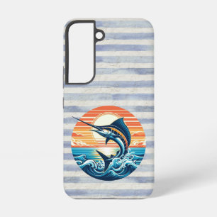 Aangepaste kust-/nautische/strand marlijn zonsonde samsung galaxy hoesje
