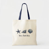 Aangepaste kustschelpen Treasure Ocean Summer Tote Bag (Voorkant)