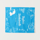 Aangepaste kuststrand bruidsfeest decoratie wandkleed (Voorkant (horizontaal))