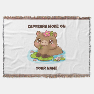 Aangepaste Kute Kawaii Capybara Modus Deken