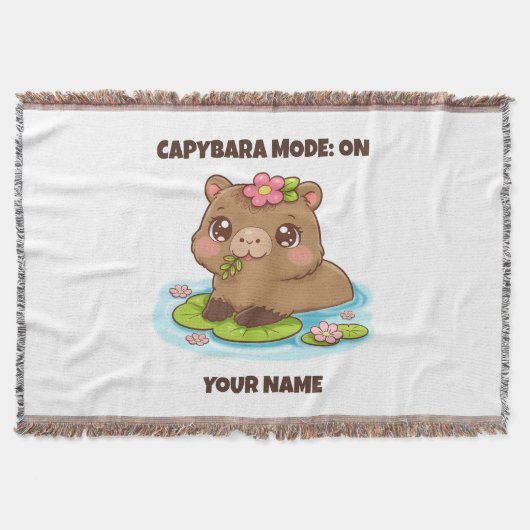 Aangepaste Kute Kawaii Capybara Modus Deken (Voorkant)