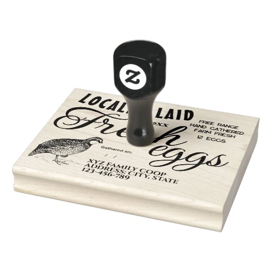 Aangepaste kwartel ei doos stempel (Stempel)