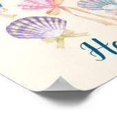 Aangepaste kwekerij Seashell Coquette Print (Hoek)