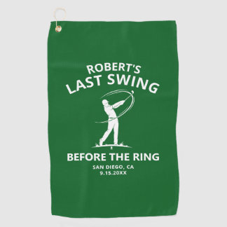 Aangepaste Laatste Swing Voor de Ring Bachelor Par Golfhanddoek