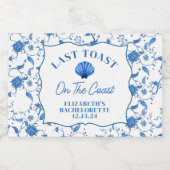 Aangepaste Laatste Toast op de kust Bachelorette M Sparkling Wijnetiket (Enkel label)