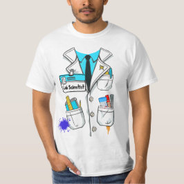 Aangepaste Lab Wetenschapper Naam Tag Lab Coat Kos T-shirt