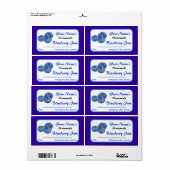 Aangepaste labels behouden Blueberry Jam Naam toev (Full Sheet)