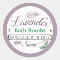 Aangepaste labels voor badproducten Lavendar Scent