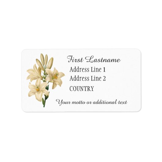 Aangepaste labels voor  bloemen 1 (Voorkant)