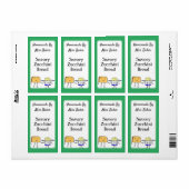 Aangepaste labels voor  brood en boter bevestigen (Full Sheet)