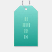 Aangepaste labels voor Emerald Gradient Cadeaulabel (Achterkant)