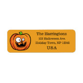 Aangepaste labels voor Funny Halloween Pumpkin (Voorkant)