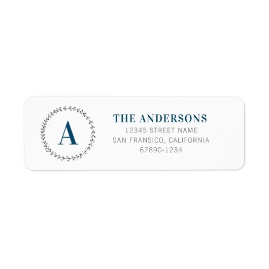 Aangepaste labels voor het retouradres van Initial (Voorkant)