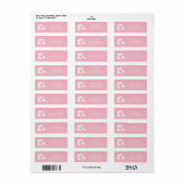 Aangepaste labels voor leuke roze mermaid-retourad (Full Sheet)