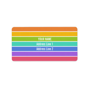 Aangepaste labels voor regenboogkleuren