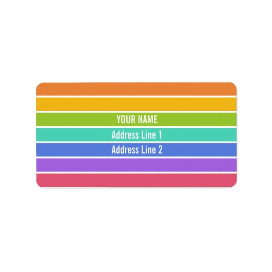 Aangepaste labels voor regenboogkleuren (Voorkant)