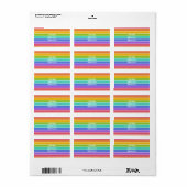 Aangepaste labels voor regenboogkleuren (Full Sheet)