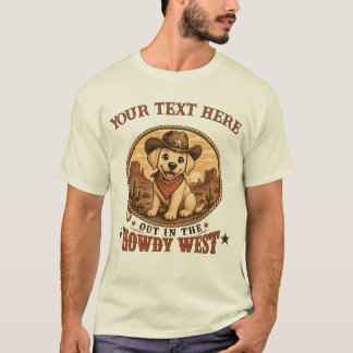 Aangepaste Labrador Cowboy Hond Moeder Vader T-shirt