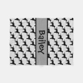 Aangepaste Labrador Retriever Hond Silhouet Fleece Deken (Voorkant (Horizontaal))