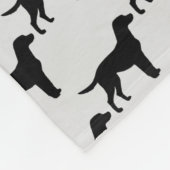 Aangepaste Labrador Retriever Hond Silhouet Fleece Deken (Hoek)