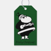 Aangepaste lachen Santa Green Cadeaulabel (Voorkant)