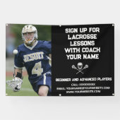 Aangepaste Lacrosse Coach Coaching Klasse Lessen Z Spandoek (Horizontaal)