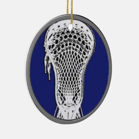 Aangepaste lacrosse Keepomwille Keramisch Ornament (Rechts)