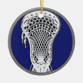Aangepaste lacrosse Keepomwille Keramisch Ornament (Voorkant)