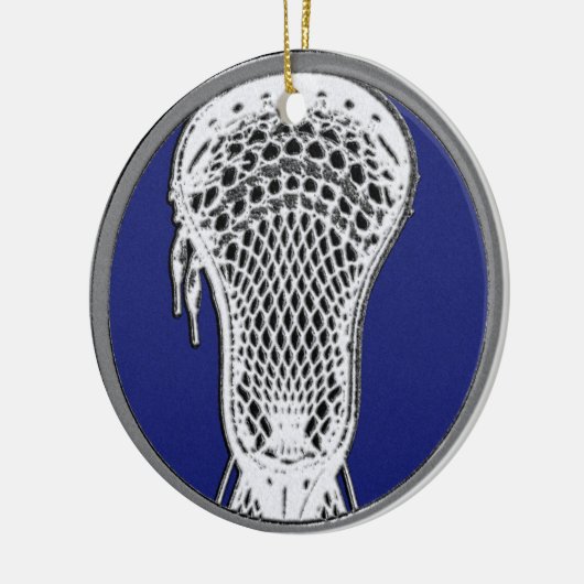 Aangepaste lacrosse Keepomwille Keramisch Ornament (Links)