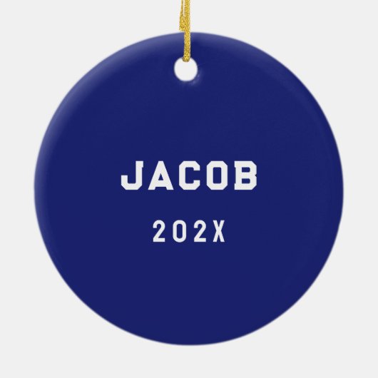 Aangepaste lacrosse Keepomwille Keramisch Ornament (Achterkant)