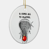 Aangepaste lacrosse Keepomwille Keramisch Ornament (Rechts)