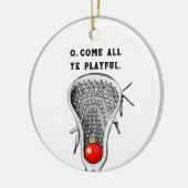 Aangepaste lacrosse Keepomwille Keramisch Ornament (Links)