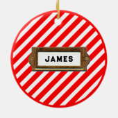 Aangepaste lacrosse Keepomwille Keramisch Ornament (Achterkant)