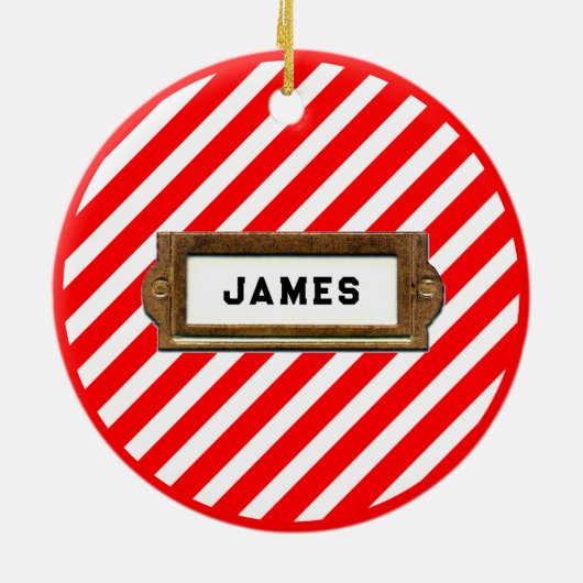 Aangepaste lacrosse Keepomwille Keramisch Ornament (Achterkant)